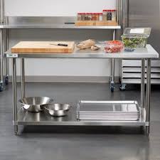 Regency 30 X 60 16 Gauge 304 Stainless Steel Commercial Work Table With Undershelf In 2020 Stainless Steel Work Table Commercial Kitchen Design Kitchen Design Small