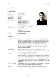 It is the standard document in the united states of america for presenting your qualifications for academic employment. Cv Jan Slaby Curriculum Vitae Personal Details Dr Jan Slaby