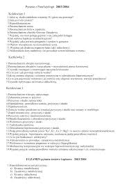 Pytania Z Patofizjologii