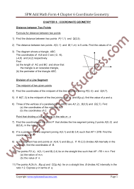 Add maths form 4 chapter 3 : Spm Add Math Form 4 Chapter 6 Coordinate Geometry
