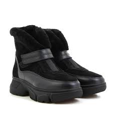 Ботинки женские Via del Famoso 101-10441-998-07 (цвет черный, кожа  натуральная, замша натуральная) - купить по цене 6 995 руб. в  интернет-магазине Покровский - Обувной дом