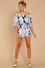 Light Blue Lace Romper Lace Romper Red Dress Boutique Chic Romper