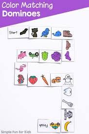 Color Matching Dominoes Printable Simple Fun For Kids Fun Activities For Preschoolers Kids Learning Activities Preschool Learning Activities