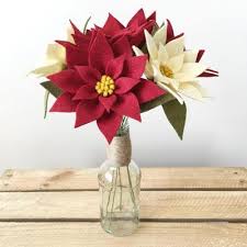 How to make some motifs. Felt Flower Pattern Tutorial Diy Felt Flowers Poinsettia Bouquet