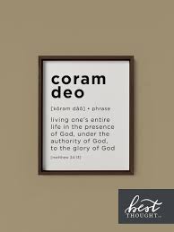 Coram Deo Definition Print Coram Deo Reformation Print Etsy In 2020 Scripture Print Definition Prints Coram