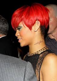Rihanna Short Hairstyles Super Short Red Pixie Haircut Short Red Hair Rihanna Hairstyles Neon Hair