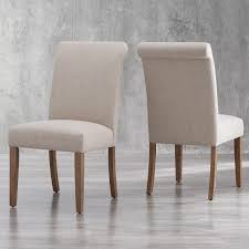 Geraldina Linen Upholstered Dining Chair In Beige In 2020 Dining Chairs Upholstered Side Chair Side Chairs