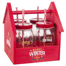 Coffret 4 Bocaux Avec Paille En Verre Maisons Du Monde Bocal Avec Paille Bocaux Paille