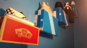 Shoe Box On Wall Display In 2020 Shoe Boxes On Wall Shoe Wall Pinterest Room Decor