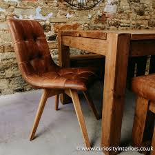 Benches bring your family together kitchen & dining benches. Leather Dining Chair Vintage Leather Chairs Curiosity Interiors