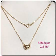 As is gold one 1kt gold gemstone bangle with hinge. 1k Gold Necklace In Heart Pendant 2 2g Women S Fashion Jewelry Organizers Necklaces On Carousell