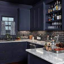 Kitchen cabinet paint color with gorgeous blue for creative juice. Blue Cabinets With Black Countertops Design Ideas