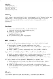 professional appliance sales templates