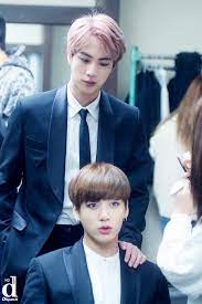 Awwww jongkookie still jin's baby. 65 Jinkook Uwu Ideas Bts Jin Bts Fanart Bts Boys