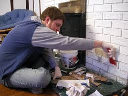 You may want to work in small areas at a time to prevent the brick from drying out. How To Remove Paint From A Brick Fireplace Fireplace Painting