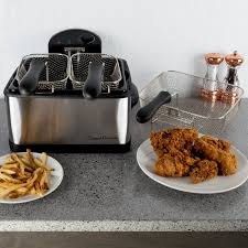 4.8 out of 5 stars based on 27 product ratings. Home Garden Fryer Farberware 4l Deep Fryer Stainless Steel Oil Pan Basket Filter French Fries Lid