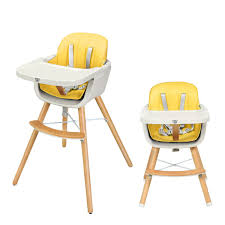 Babyjoy 3 In 1 Convertible Wooden High Chair Baby Toddler Highchair W Cushion Graybeigeyellow Walmart Com In 2020 High Chair Wooden High Chairs Toddler High Chair