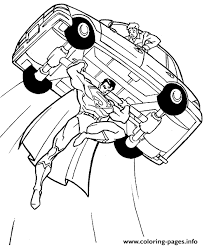 Learn how to draw superman pictures using these outlines or print just for coloring. Superman Flying With A Car Coloring Pageba0a Coloring Pages Printable