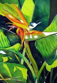 Bird Of Paradise Flower Meaning In Tamil Gallery 5 Tropical Treasures Tropical Art Print Watercolor Flowers Flower Painting