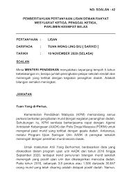 Soalan pasti 5 tahun senarai semak persaraan wajib senarai syarikat swasta di malaysia senarai semak fail hem skpmg2 senarai semak fail unit hem senarai sekolah berasrama penuh aliran agama senarai sekolah menengah di pulau pinang 2019 senarai semak pemberian taraf berpencen spa senarai perdana menteri malaysia Https Pardocs Sinarproject Org Documents 2020 November December Parliamentary Session Oral Questions Soalan Lisan 2020 11 10 Parliamentary Replies 20201110 P14m3p2 Soalan Lisan 42 Pdf