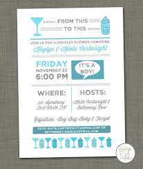 Cocktail Baby Shower Printable Invitation Couples Baby Shower Invi Couples Baby Shower Invitations Trendy Baby Shower Invitations Coed Baby Shower Invitations