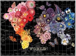 Maybe you would like to learn more about one of these? Amazon Com Galison Full Bloom World Map Puzzle Galison Gold Wendy Toys Games