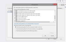 Web Setup Project Prerequisites Clr Types Stack Overflow