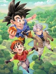 Dbgt Goku Pan And Trunks Dragon Ball Goku Dragon Ball Art Anime Dragon Ball