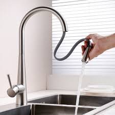 Looking for a kitchen sink? Taps Enki Kitchen Sink Mixer Tap Single Lever Swivel Spout Brushed Steel Nickel Vigo Kitchen Taps