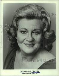 1985 Press Photo Geraldine Decker, Metropolitan Opera Singer