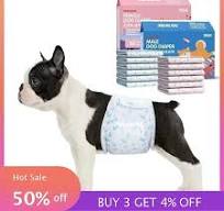 10PCS Super Absorbent Pet Diapers Dog Physiological Pants Leakproof Dog  Diapers Disposable Nappies for Dogs Cats Male Female - AliExpress 15