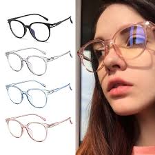 Paying too much for your glasses? Women Round Anti Blue Glasses Anti Radiation Eyeglasses Computer Anti Radiation Replaceable Shopee Philippines