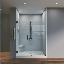 Click on an image to enlarge the view. Waterfall Bath Enclosures 46 X 80 Hinged Frameless Shower Door Reviews Wayfair Ca