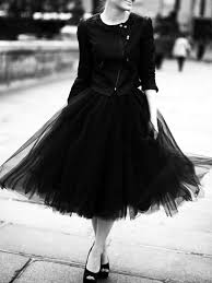 Jupe Mi Longue Plisse Bouffante Tutu En Tulle Vintage Elegant Femme Noir Jupes Bas