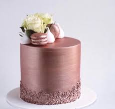Birthday Rose Gold Cake Ideas We Are Loving The Beautiful Simplicity Of This Metallic Rose Gold Cake By Jycakedesigns Weddingdessert W Rose Gold Cake Metallic Cake Birthday Cake Roses