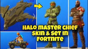Here's how you can get the cosmetic collection, and unlock the matte black style. New Halo Master Chief Skin Leaked In Fortnite Unsc Pelican Glider Lil Warthog Emote More Youtube