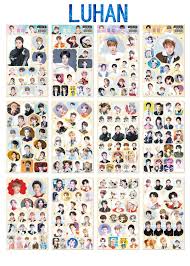 El blog de hoy tratará sobre la cultura coreana. 12 Unidades Juego Luhan Pegatinas Pequenas Para Pared Kpop Coreano Regalo Adhesivos Para Pared Aliexpress