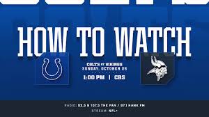 Where to watch Indianapolis Colts at Minnesota Vikings? The week 