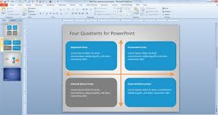 free four quad diagram for powerpoint free powerpoint