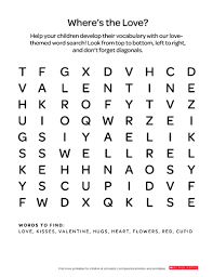 This printable product from printables.se can be downloaded free of charge for private use, kindergartens, schools and other note: Valentine S Day Word Search Printable Scholastic Parents