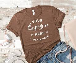 Free Heather Brown Bella Canvas 3001 Mockup T Shirt Flat Lay Psd Free Psd Mockups In 2020 Mockup Free Psd Free Psd Mockups Templates Free Packaging Mockup