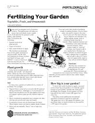 Fertilizing Your Garden Vegetables Fruits And Ornamentals