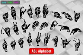 Cute fonts pattern can be used for any purpose. Asl American Sign Language Alphabet Svg Graphic By Able Lingo Creative Fabrica