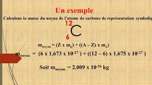 Calcul De La Masse Du Noyau D Un Atome Ppt Video Online Telecharger