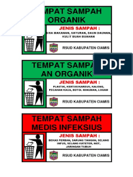 Tempat sampah berwarna hijau digunakan untuk sampah organik. Tempat Sampah Organik2
