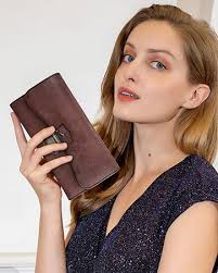 LETEULO Portafogli da donna in vera pelle con cerniera Tri-fold Hatto a  mano Grande capacità : Amazon.it: Moda