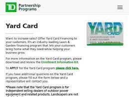 Td yard card customer service. Td Yard Card Login Official Login Page