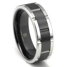 Cobalt Xf Chrome 8mm Two Tone Matte Finish Center Wedding Band Ring Mens Wedding Bands Tungsten Mens Wedding Bands Black Wedding Ring Bands