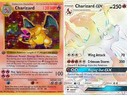 A psa 10 base set 1st edition charizard just sold at auction with an ending bid of $183,812.00 via @iconicauctions. Two Of The Most Expensive Charizard Cards The Left Card Is The Base Set Charizard And The Right Card Is The Secret Print Charizard Gx From The Burning Shadows Series Gaming