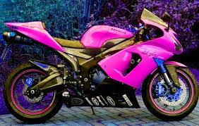 Kawasaki Ninja Not Suuuuper Crazy Bout The Colors But They Re Kinda Cool Pink Bike Pink Motorcycle Motorcycle